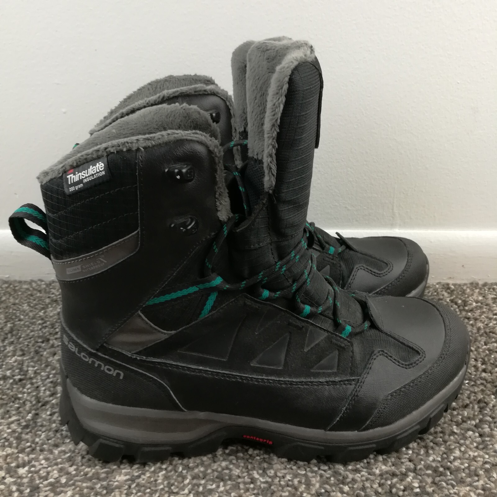 Stivali da trekking Salomon donna 8 Chalten Thinsulate 200G spettacolo invernale nero acqua