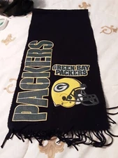 Green Bay Packer Winter Neck Scarf NFL Black