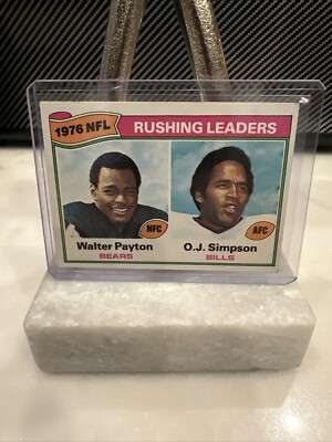 1977 Topps - League Leaders #3 Walter Payton, O.J. Simpson Hall Of Fame!  