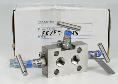 ALCO 3VBD4NS Three Valve Manifolds 1/2'' NPTF 6.000psi *NOS*