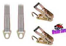 2 Pair Wheel Lift Straps Ratchets Chevron Wrecker Tow Truck