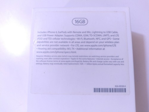 APPLE iPHONE 6 BOX ONLY 16GB Original Packaging OEM STICKERS 2014 USA Steve Jobs - Photo 9 sur 13