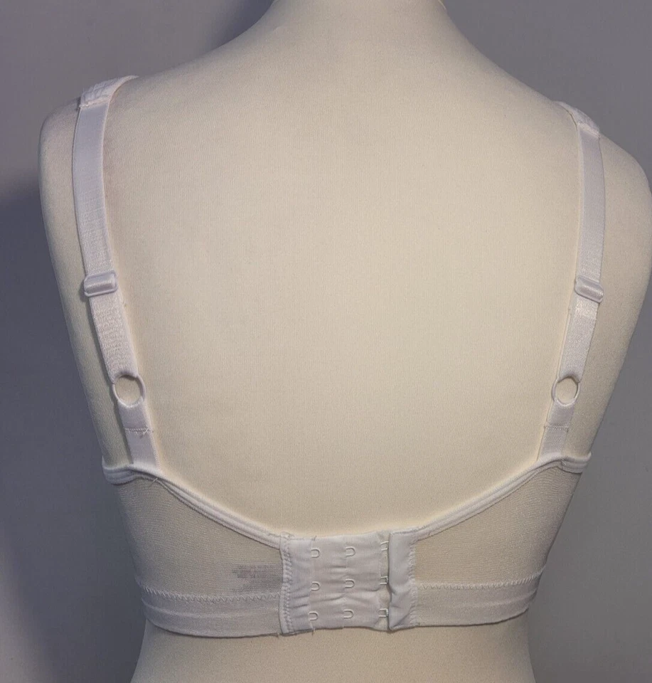 Sujetador 34C Blanco Sin Aros Sin Acolchado Suave Copa Confort Correas QX930 de Lunaire Nuevo con Etiquetas Foto 4 de 4