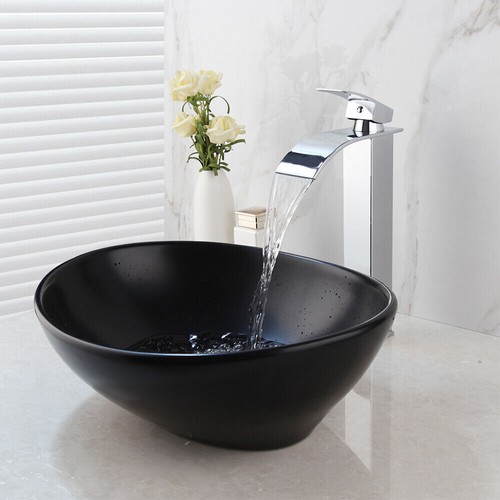 Bathroom Ceramic Basin Sink Hand Wash Counter Top Square Rectangle Bowl Oval UK - Picture 103 of 147