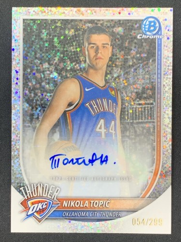 Nikola Topic 2025-26 Topps Bowman Chrome Speckle Refractor Auto /299 #BCA-NO