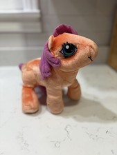 Vintage 2004 My Little Pony Sparkleworks Plush Orange Pink Mane Hasbro Nanco