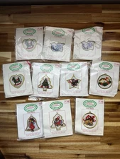 VTG Christmas Winter Cross Stitch Kit Santa’s Workbench Bundle Of 10