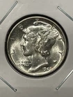 1945 S - Silver Winged (Mercury) Dime - very, very lightly circulated, AU+