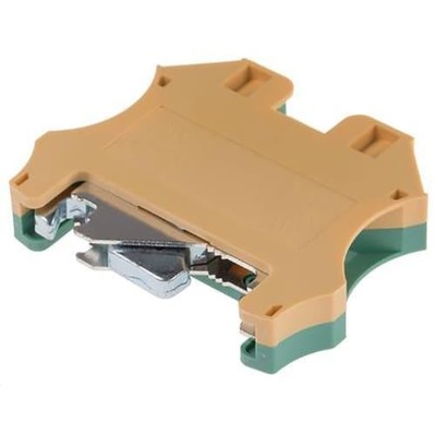 1PC RS PRO 8787550 Terminal Block DIN Rail 2 Position Ground 16-6AWG Screw