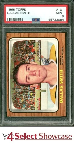 1966 TOPPS #101 DALLAS SMITH BRUINS POP 7 PSA 9 SET BREAK