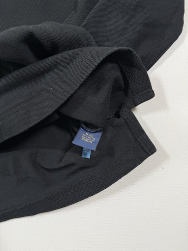 Polo Ralph Lauren Polo Shirt Boys Small Black Big Pony Long Sleeve Rugby Logo - Picture 5 of 8