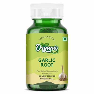 Bio Zing Knoblauchwurzel Extrakt 600mg Kapseln, 60 pflanzliche Kapseln.