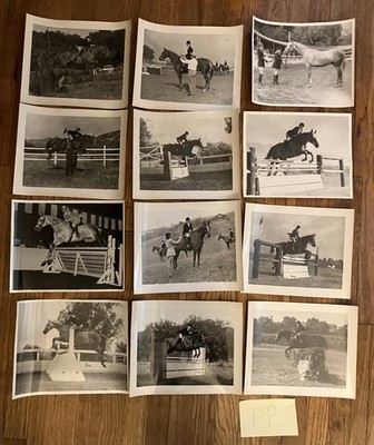 12 Vintage Horse Jumping Steeplechase Show photos Equestrian Horse 8 X 10 pp