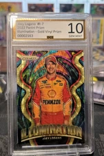 2022 Prizm NASCAR Joey Logano Illumination Gold Vinyl 1/1 DCI 10