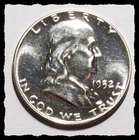 1952 PROOF FRANKLIN HALF DOLLAR  Nice GEM PROOF #26D69 .9 SILVER U.S. COIN