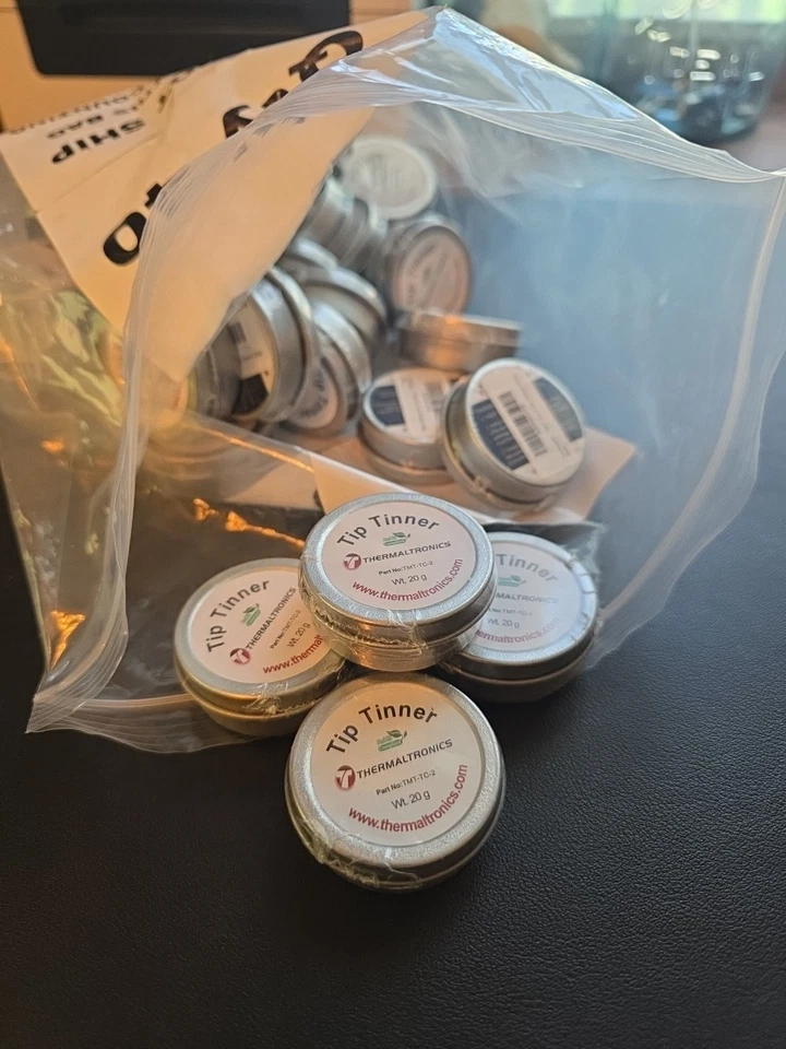 Lot of (40) Tip Tinner 20g in 0.8oz Containers Soldering Irons *SEALED NEW* - Изображение 2 из 2