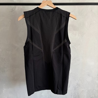 Large — Gymshark Onyx 5.0 Compression Fit Tank Black / Onyx Grey