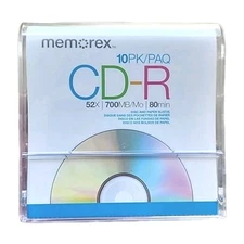 Memorex CD-R, 52x 700MB, 80 Min, 2 - 10 Pack Blank Cds  NEW & SEALED!