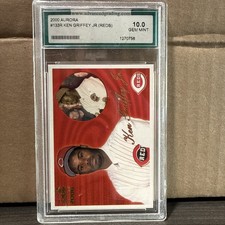 Pacific 2000 Aurora Ken Griffey Jr #133R Cincinnati Reds AGS 10 GEM MINT Card