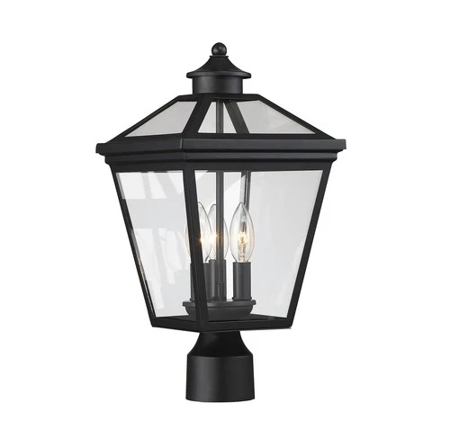 Savoy House 5-147 Ellijay 3 Light 17.5" Tall Outdoor Post Light - Black - Picture 2 of 3