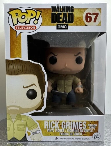 Funko Pop Rick Grimes Prison Yard #67 AMC The Walking Dead Figure Vaulted