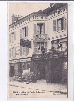 CREIL: Das Hotel in Flandern J. Lecomte rue jules-juillet - sehr guter Zustand