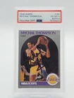 MYCHAL THOMPSON 1990-91 NBA HOOPS AUTO #160 BASKETBALL LAKERS PSA 6 Q5677