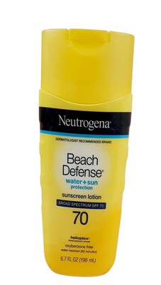 Neutrogena Beach Defense  Water + Sun Protection  Sunscreen Lotion Spf70