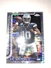 2025 Topps Chrome Football Joe Milton III Silver Pulsar #85 Dallas Cowboys 