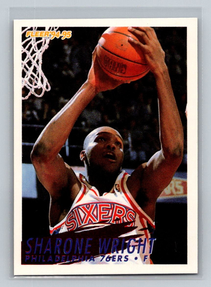 1994-95 Fleer Rookie RC #347 Sharone Wright Philadelphia 76ers Basketball Card
