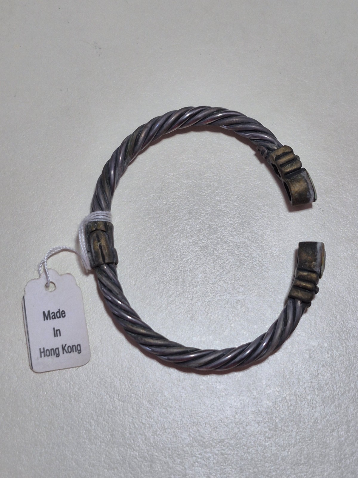 Sterling Silver Hinged Twisted Cable Cuff Bracele… - image 2