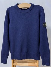 Stone Island Navy Wool Crewneck Sweater Men  s Size L Authentic