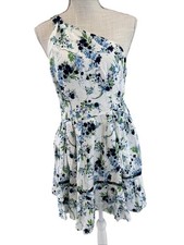 Free People One-Shoulder White Floral Dress XS