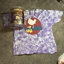 Woodstock Lot  99 Tie-dy T Shirt And NIB DVD Collection 