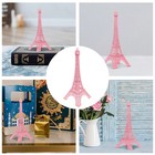 Pink Eiffel Tower Model Figurine Exquisite Ornament for Office and Home
