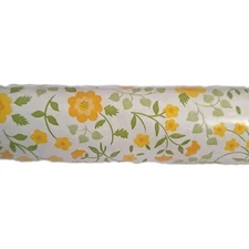 1 Roll Vtg Contact Paper Self Adhesive Shelf Liner 9833 Blossom Yellow Flowers