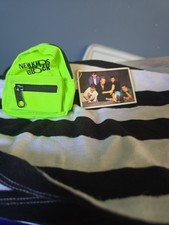 VTG 1989New Kids On The Block  Mini Backpack Key Chain NKOTB RARE Collect Green