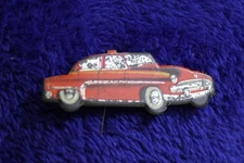 Vintage Metal Chevy Sedan Hat Lapel Pin  Accessory GM Bowtie