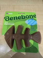 Benebone Indestructible Fishbone Dog Chew Toy for Aggressive Chewers