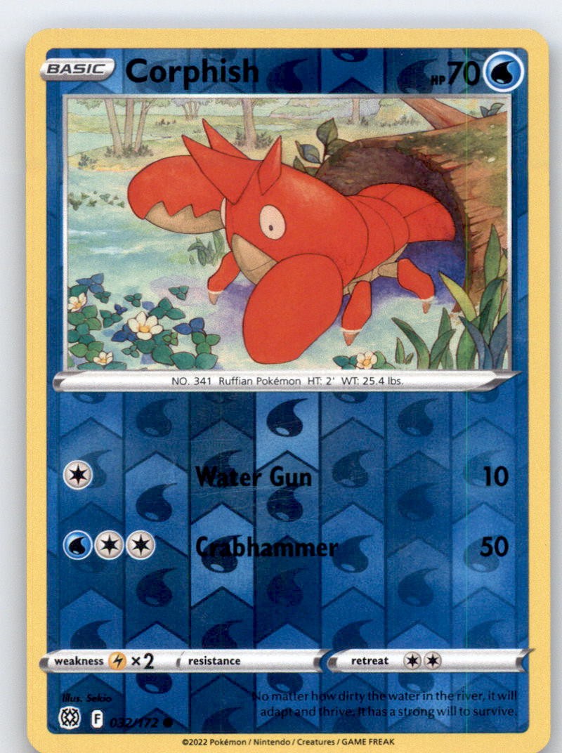Corphish 032/172 Reverse Holo SWSH09: Brilliant Stars