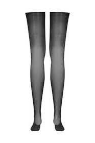 Maison Close 20D Glossy Black Stockings, No Reinforced, Made in Italy