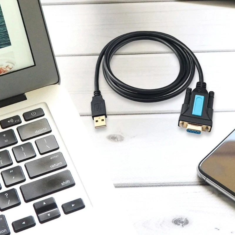 USB to RS232 Adapter USB 2.0 Male to RS232 Female DB9 Serial Converter Cable - Image 4 of 4