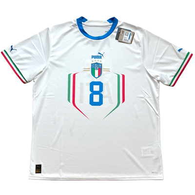 2022 Italy Away Jersey #8 Tonali XL Puma Soccer White kit | eBay