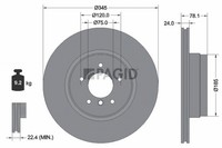 2X Pagid Bremsscheibe InnenbelüFtet Ø345Mm FüR BMW X5 F15 F85 E70 X6 E71 E72