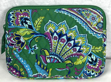 Vera Bradley Tablet Case iPad E-Reader Kindle 9" Emerald Paisley