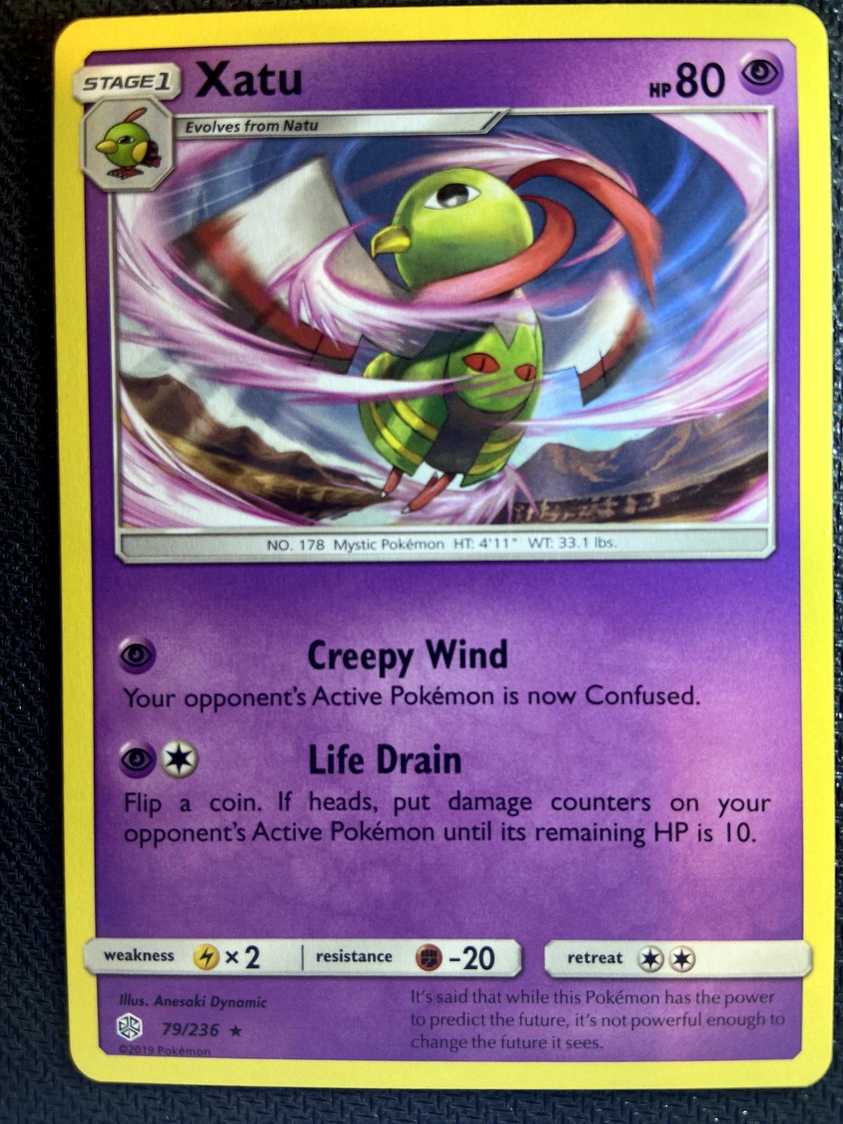 Xatu 79/236 Cosmic Eclipse Pokemon Non Holo 2019
