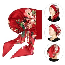 Elastic Printed Muslim Turban Chemo Pirate Cap Hair Loss Hat Cancer Head Scarf