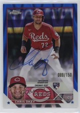 2023 Topps Chrome Update Blue RayWave Refractor 89/150 Chris Okey Auto 0z0v