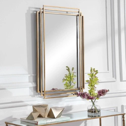 Uttermost 09688 Amherst Brushed Gold Mirror - Picture 7 of 8