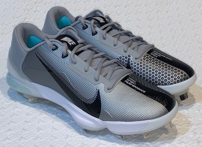 NIKE Force Trout 7 Pro Smoke Grey Black Metal Spike Baseball Cleats Mens Sz 11.5